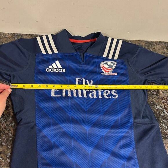 USA Rugby Eagles Fly Emirates Adidas Jersey Shirt Sz Unknown Blue - Picture 4 of 6